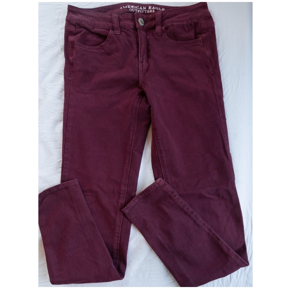 Maroon American Eagle Jeggins